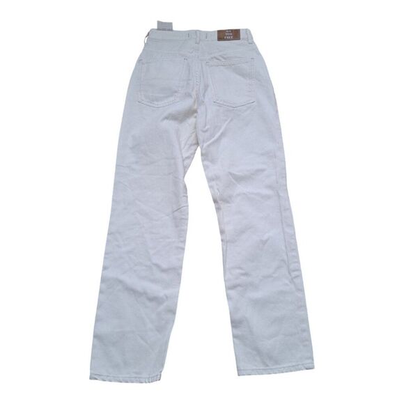 We The Free Ivory White The Pacifica High Rise Slim Straight Leg Denim Jeans 25 - Picture 5 of 11